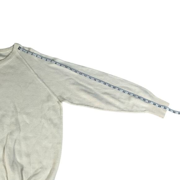 The Cotton Exchange 100% Cotton Size XL Made In USA Men's Cream Sweater Casual - Picture 5 of 7